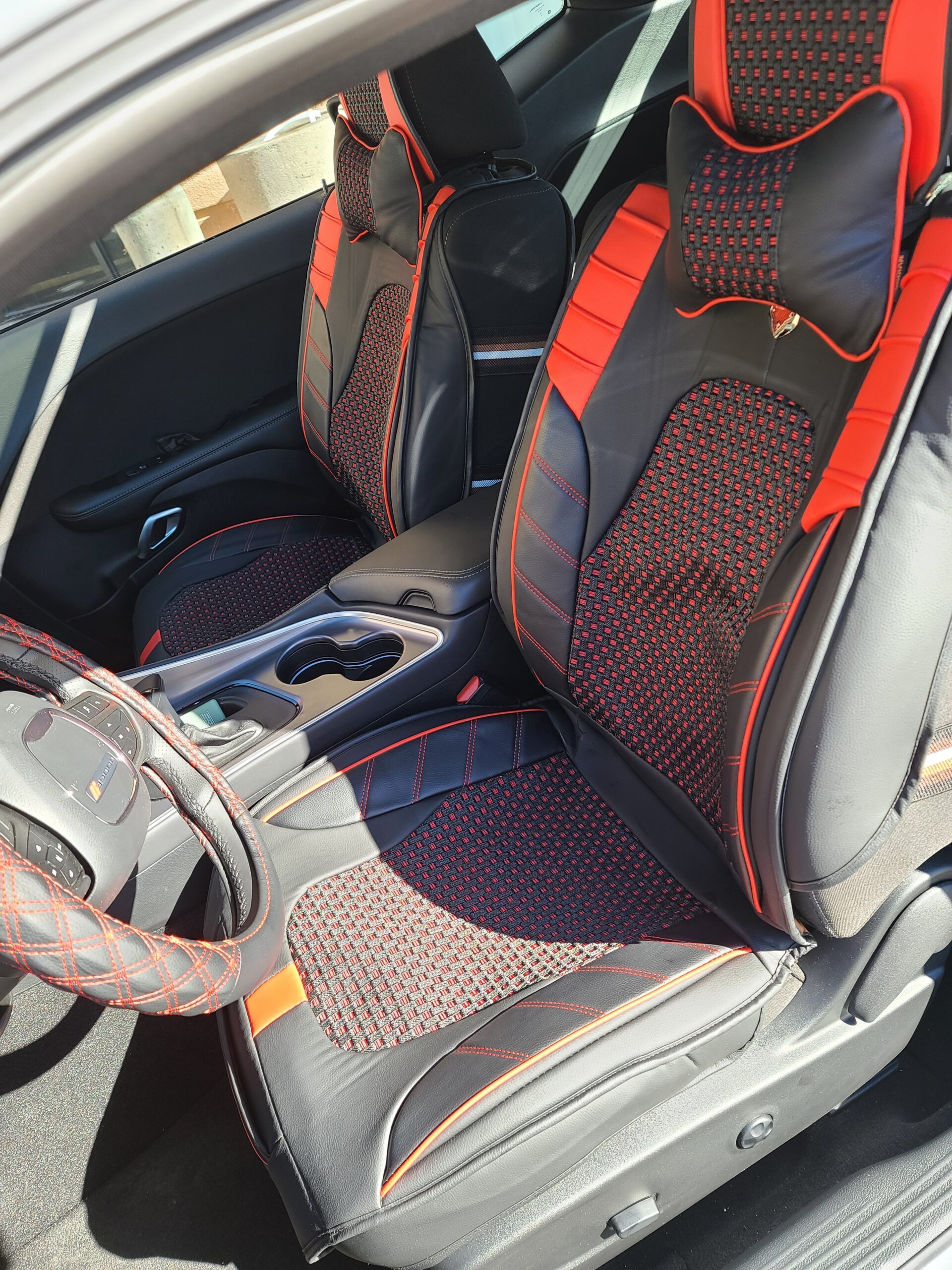 2019 Dodge Challenger Seat Cover Installed – Car Seat Cover and Custom